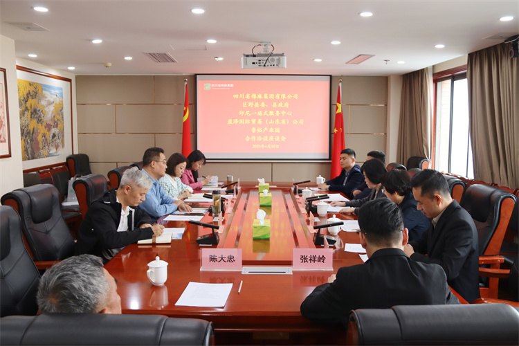 集團公司召開與巨野縣委、縣政府，盈澤國際貿(mào)易（山東?。┕?，印尼一站式服務(wù)中心，山東魯裕冷鏈物流公司合作洽談座談會