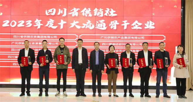 四川省棉麻集團(tuán)有限公司相關(guān)單位和個人榮獲四川省供銷社“2023年度十大流通骨干企業(yè)、最美供銷人”榮譽(yù)獎項(xiàng)