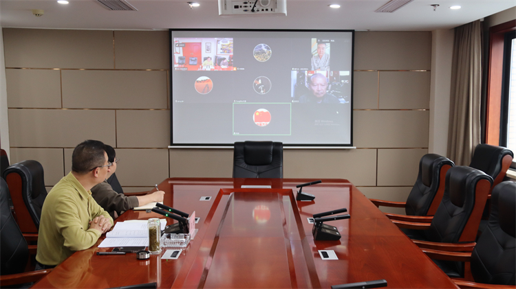 集團公司出席與上海向陽公益基金會、 供銷總社青島公司、國科凱信集團交流合作視頻會